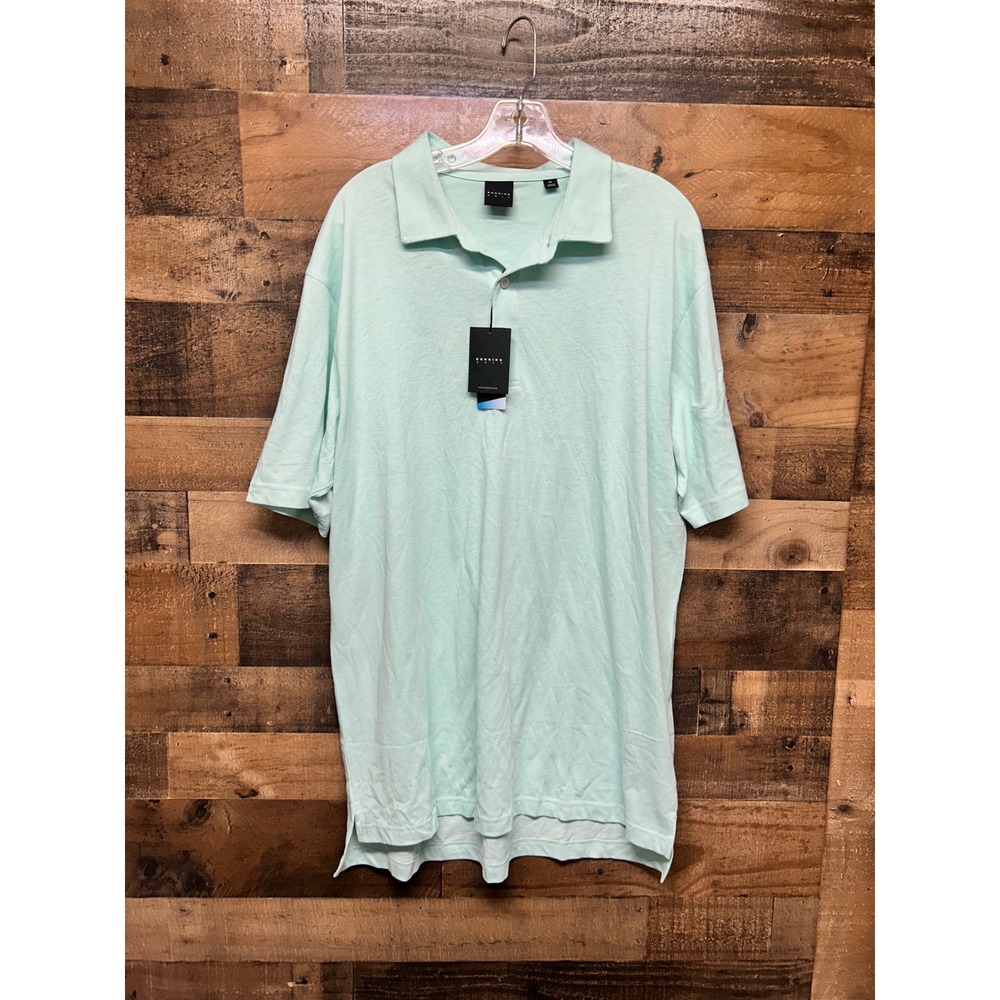Dunning Golf Performance Polo Shirt Mens XL Extra Large Basil Heather‎ Golfing